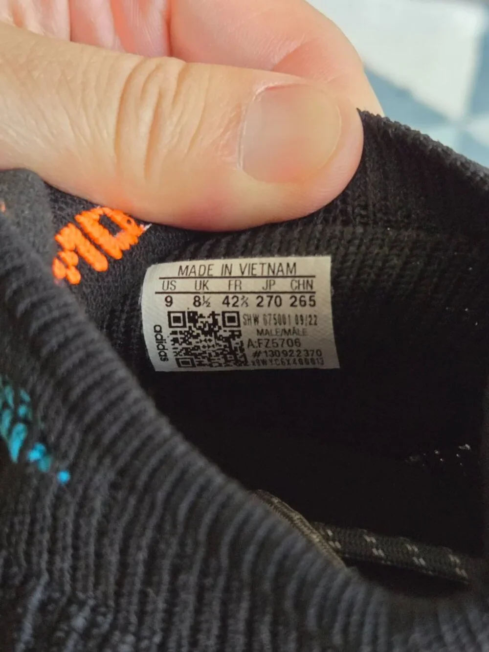 Adidas NMD S1 Core Black Blue Orange sneakers Men Size 9